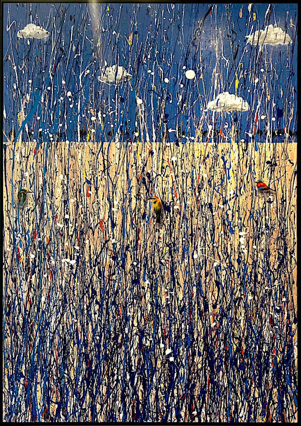 Blue Grass Birds & Moon